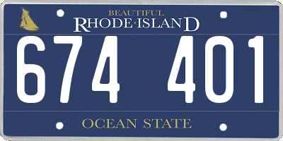 RI license plate 674401