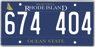RI license plate 674404