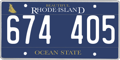 RI license plate 674405