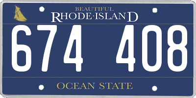 RI license plate 674408