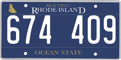 RI license plate 674409