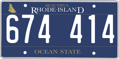 RI license plate 674414