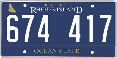 RI license plate 674417