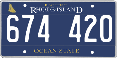 RI license plate 674420