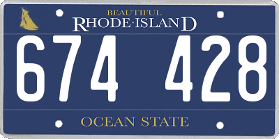 RI license plate 674428