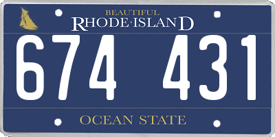 RI license plate 674431