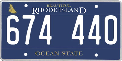 RI license plate 674440