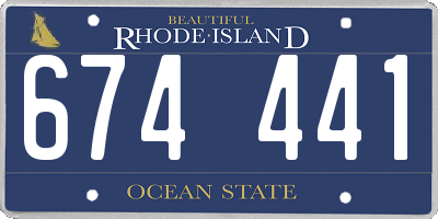 RI license plate 674441