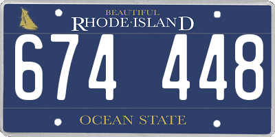 RI license plate 674448
