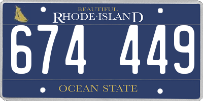 RI license plate 674449