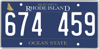 RI license plate 674459