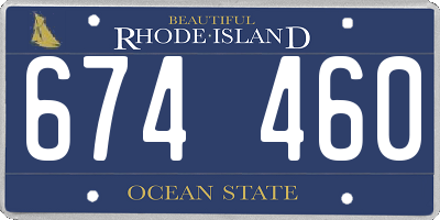 RI license plate 674460