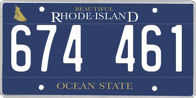 RI license plate 674461