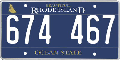 RI license plate 674467