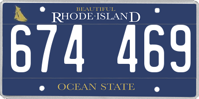 RI license plate 674469