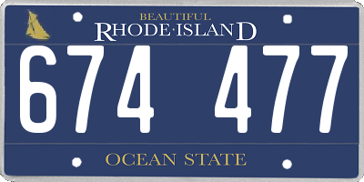 RI license plate 674477