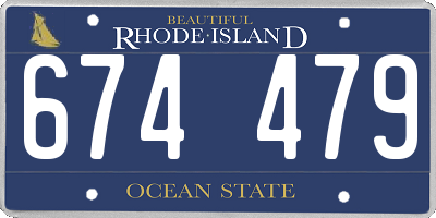 RI license plate 674479