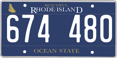 RI license plate 674480
