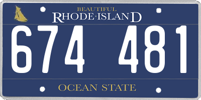RI license plate 674481