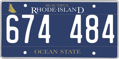 RI license plate 674484