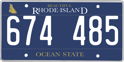 RI license plate 674485