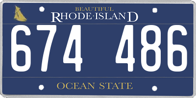 RI license plate 674486