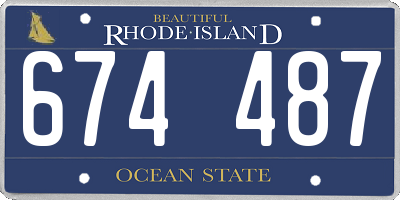 RI license plate 674487