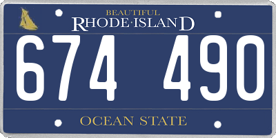 RI license plate 674490