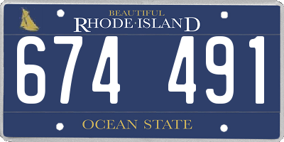 RI license plate 674491