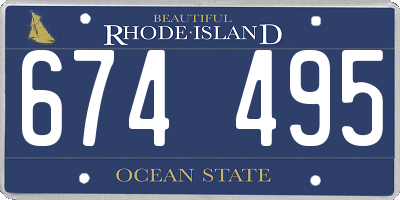 RI license plate 674495