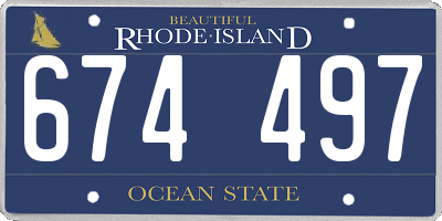 RI license plate 674497
