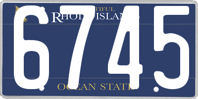 RI license plate 6745