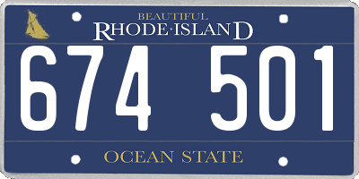 RI license plate 674501