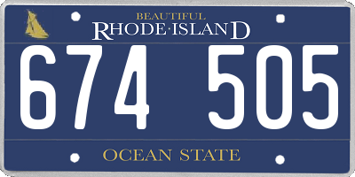 RI license plate 674505