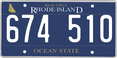 RI license plate 674510
