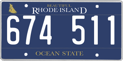 RI license plate 674511