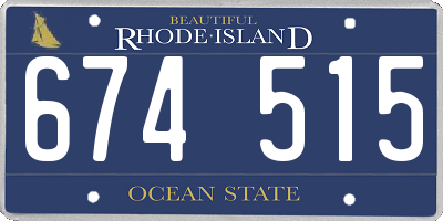 RI license plate 674515