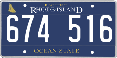 RI license plate 674516