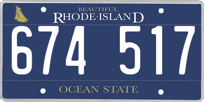 RI license plate 674517