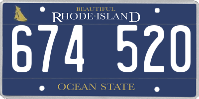 RI license plate 674520