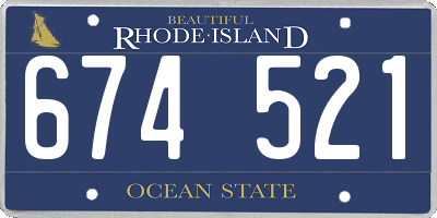 RI license plate 674521