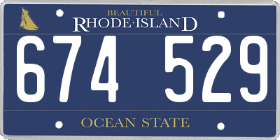 RI license plate 674529