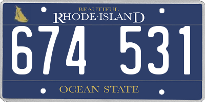 RI license plate 674531