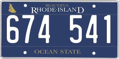 RI license plate 674541
