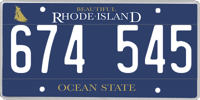 RI license plate 674545