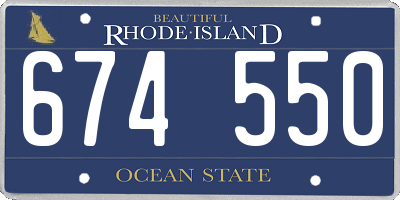 RI license plate 674550