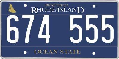 RI license plate 674555
