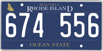RI license plate 674556