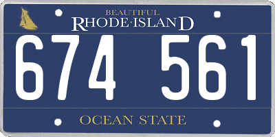 RI license plate 674561
