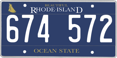 RI license plate 674572